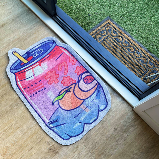 Anti-Slip PVC Silk Loop Indoor Outdoor Doormats DIY cut 50x80cm（peach soda）